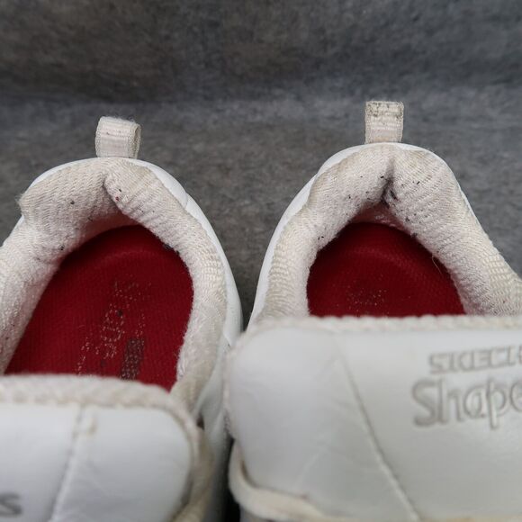 Skechers Shoes Womens 9 Shape Up Sneaker Work Slip Resistant Leather White Retro - Picture 15 of 16